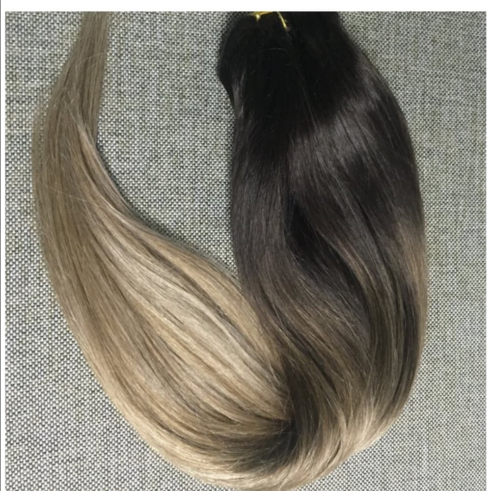 Brazilian Balayage Clip in Extensions 16 inches - Thumbnail 2