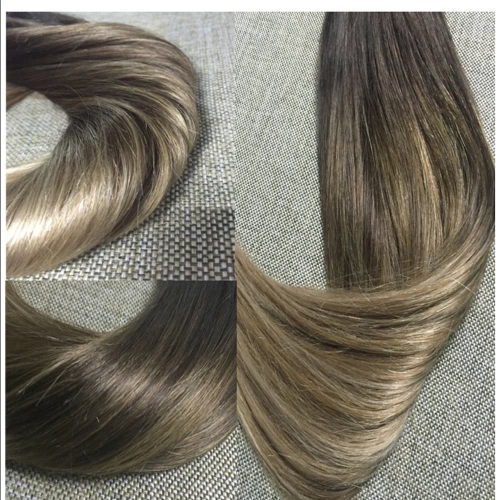 Brazilian Balayage Clip in Extensions 16 inches - Thumbnail 4