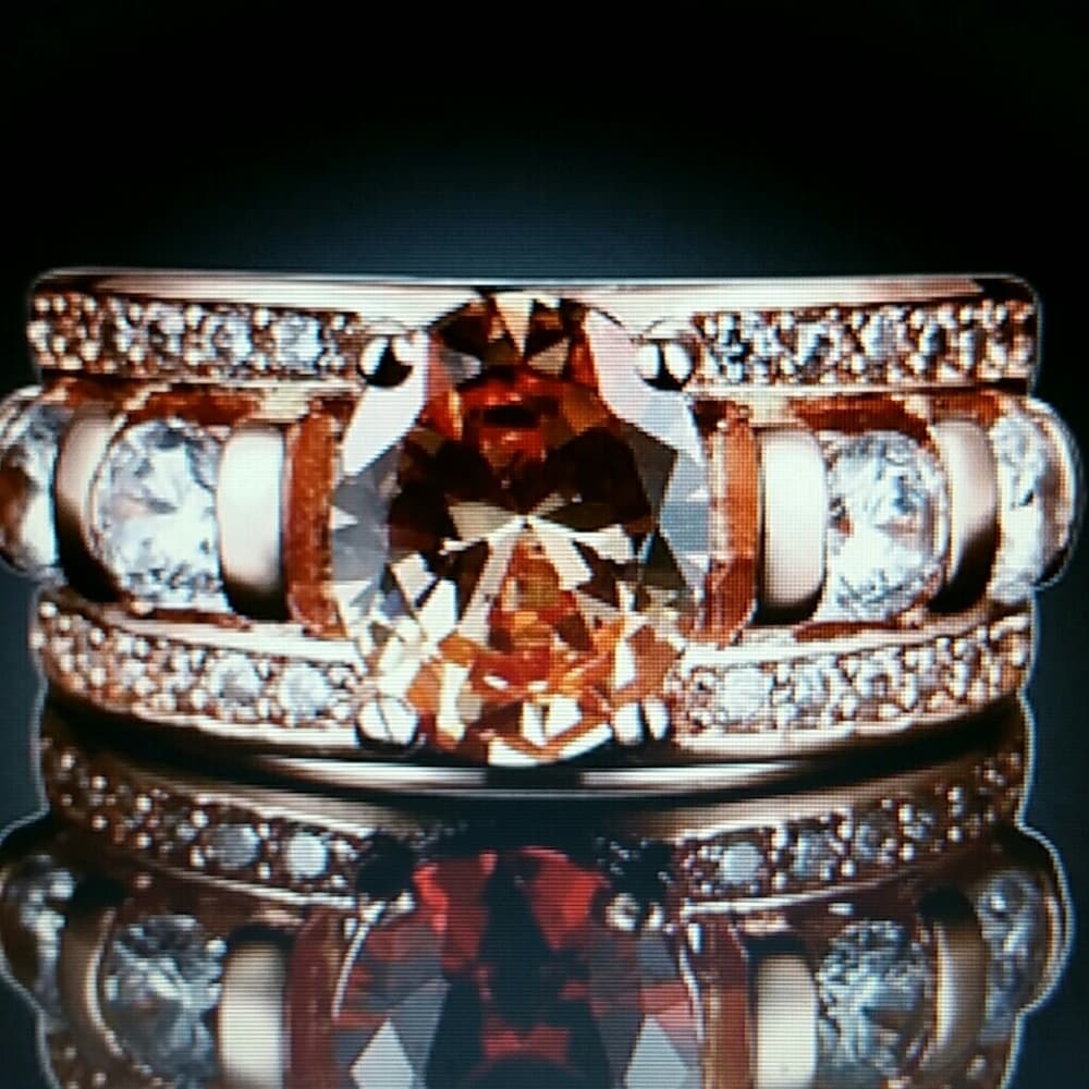 Rose Gold Plated Ring Cubic Zirconia Ring - Thumbnail 4