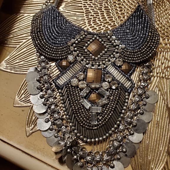 Silver Exotic Hanging Necklace - Thumbnail 9