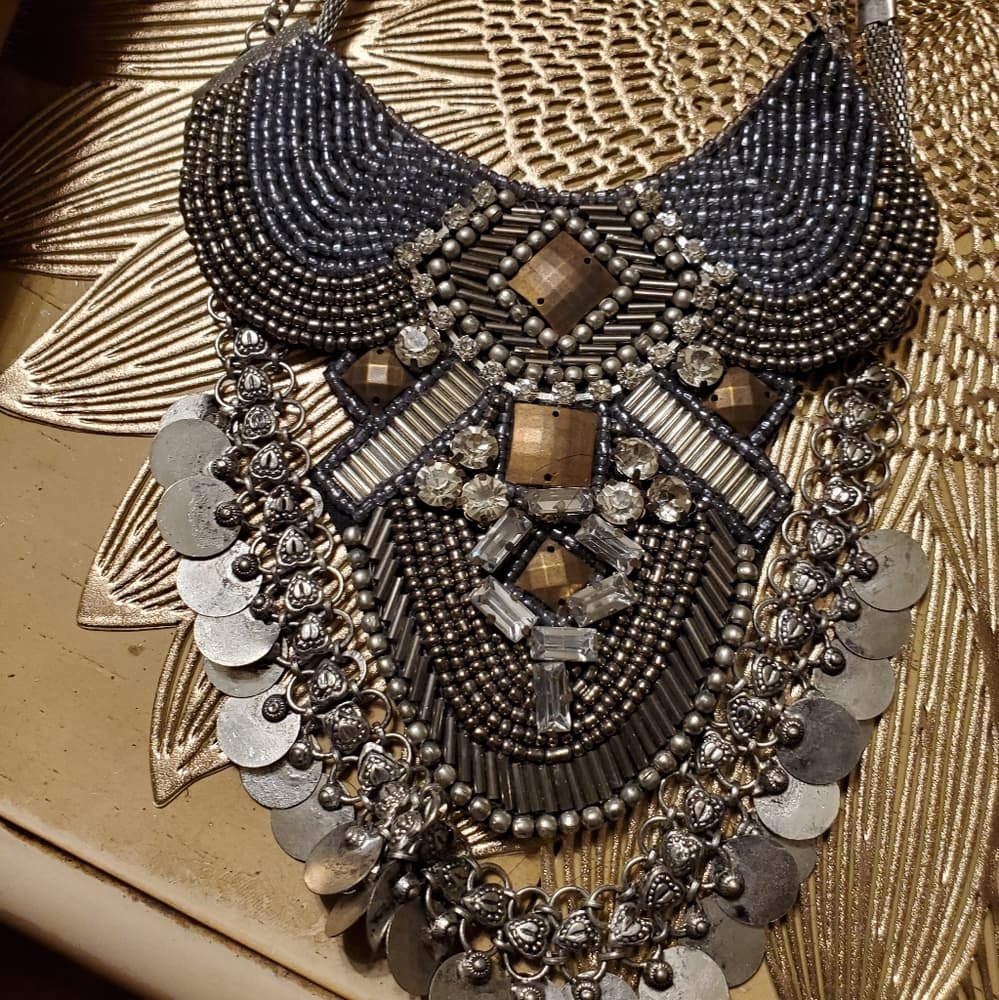 Silver Exotic Hanging Necklace - Thumbnail 8