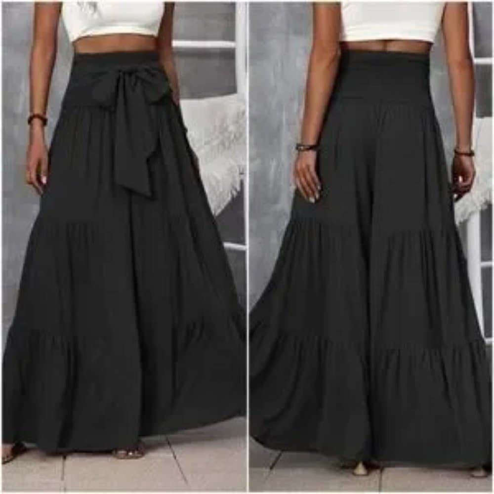 Beautiful Boho High Waist Tie Wide Leg Polazzo Lounge Pants