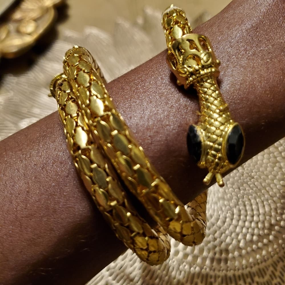 Beautiful Snake Cuff Bracelet - Thumbnail 4