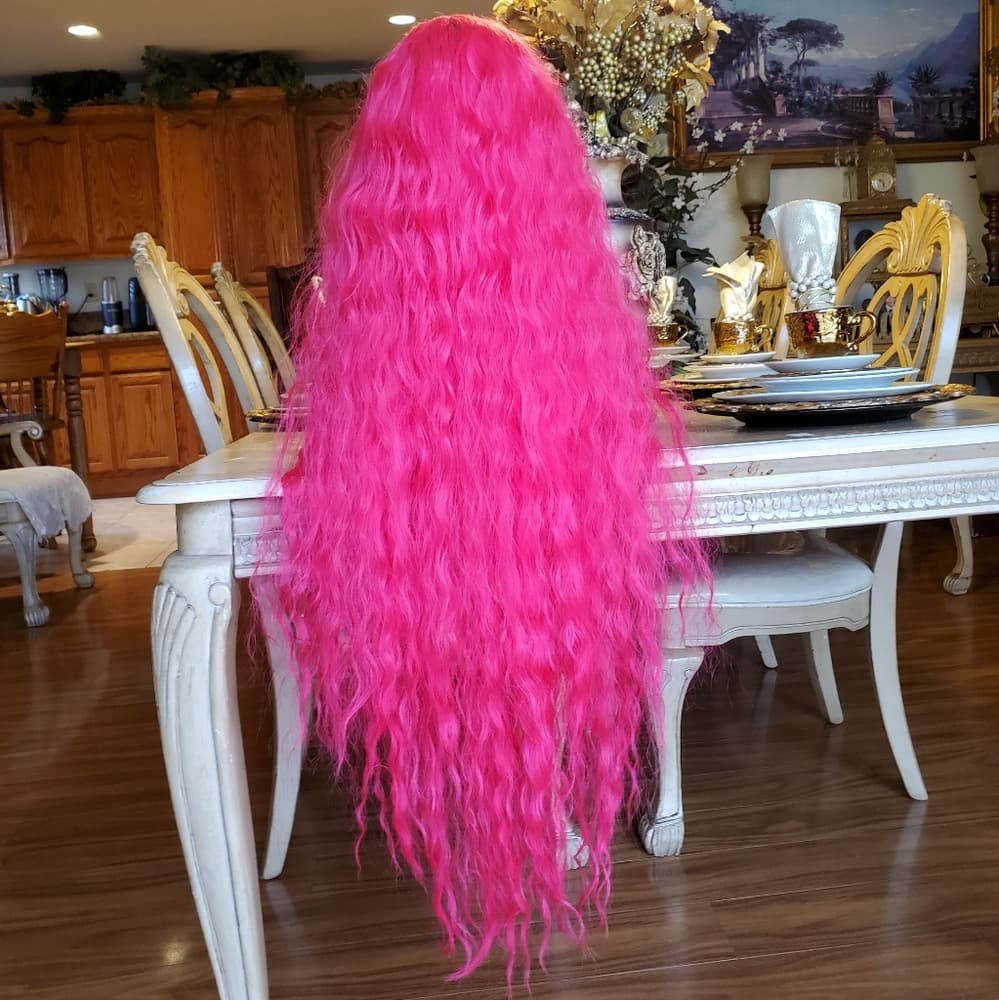 Dark Pink Beauty Lace Front Wig - Thumbnail 5