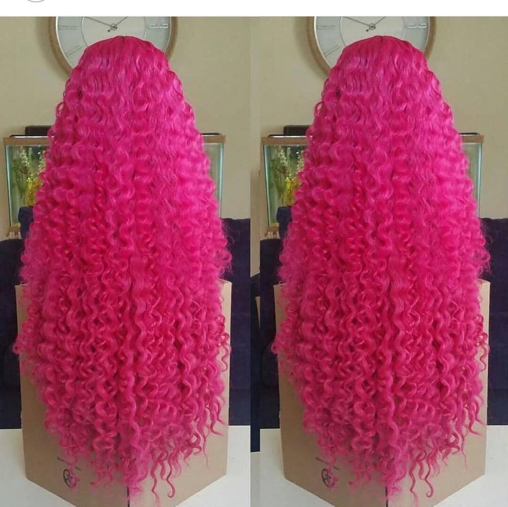 Dark Pink Beauty Lace Front Wig - Thumbnail 14