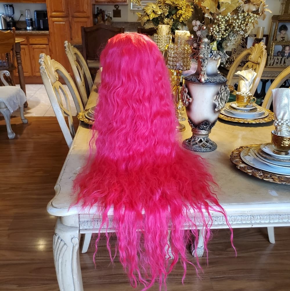 Dark Pink Beauty Lace Front Wig - Thumbnail 4