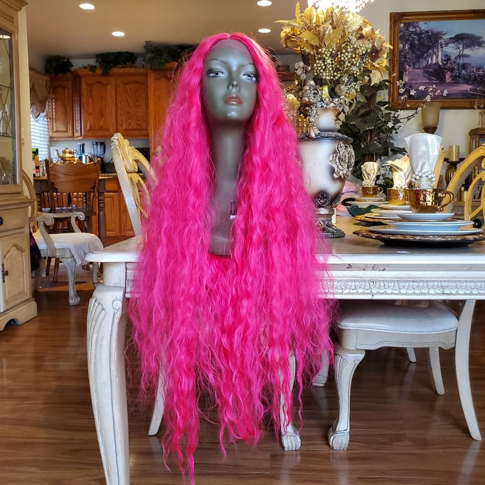 Dark Pink Beauty Lace Front Wig - Thumbnail 7
