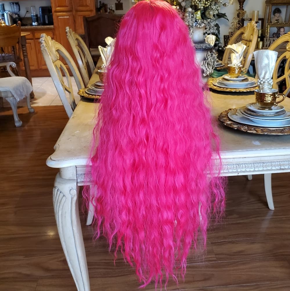 Dark Pink Beauty Lace Front Wig - Thumbnail 2