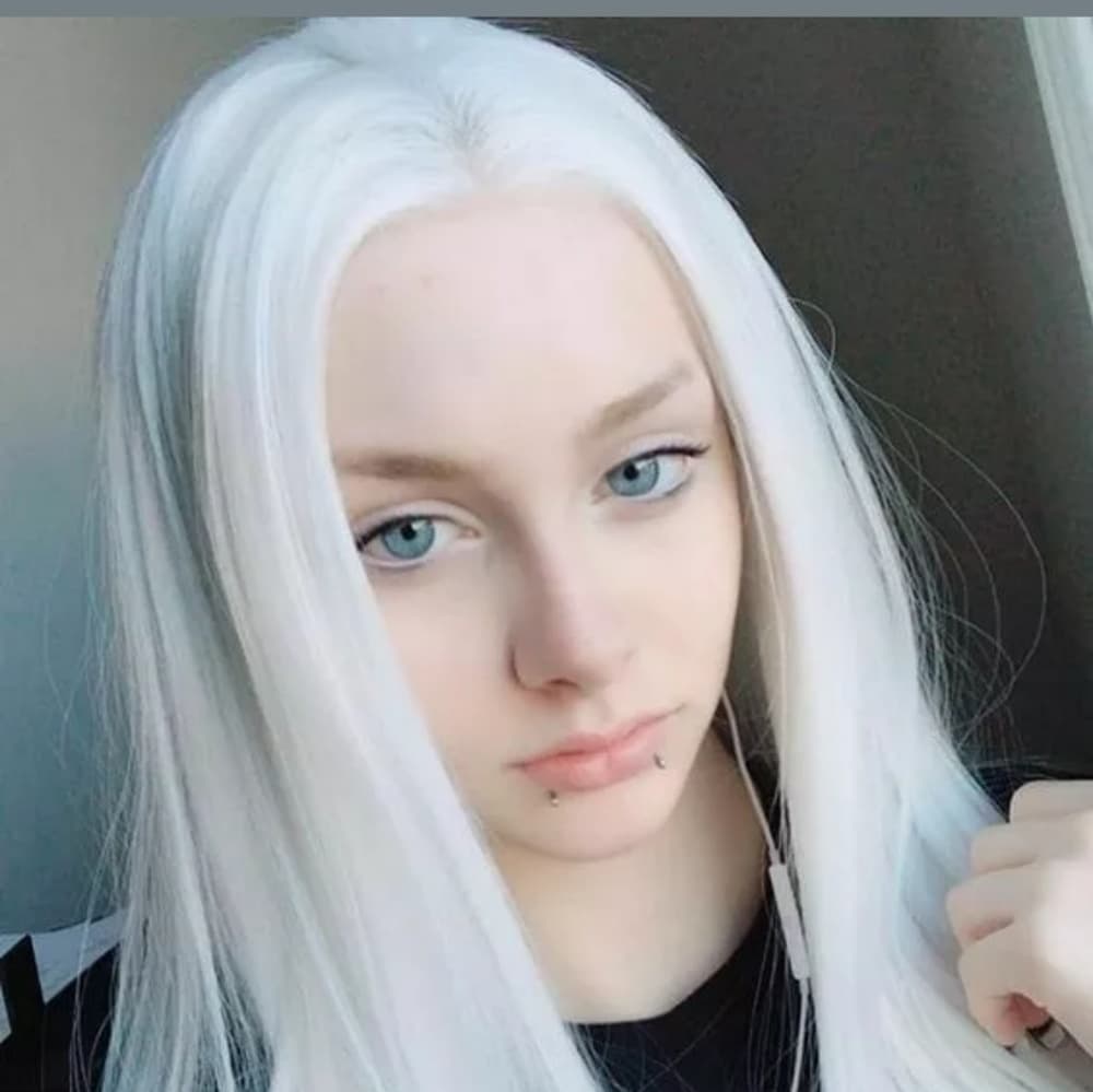 White Beauty Lace Front Wig - Thumbnail 6