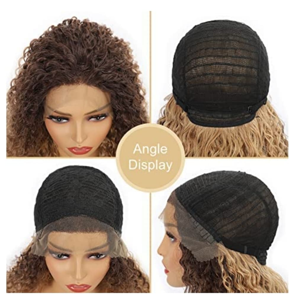 Ombre Curly Wave Lace Front Wig - Thumbnail 4