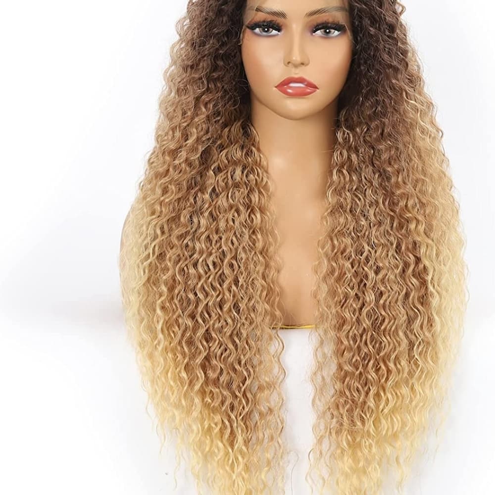 Ombre Curly Wave Lace Front Wig