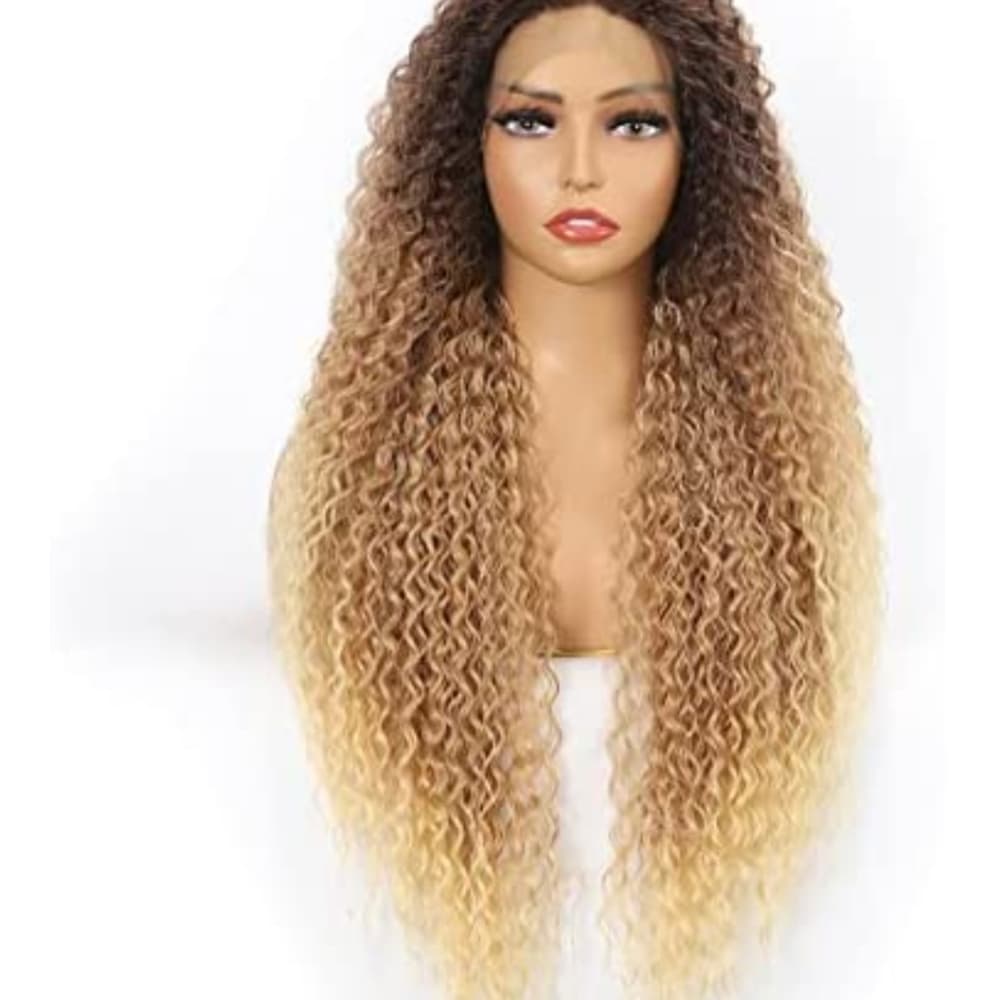 Ombre Curly Wave Lace Front Wig - Thumbnail 2
