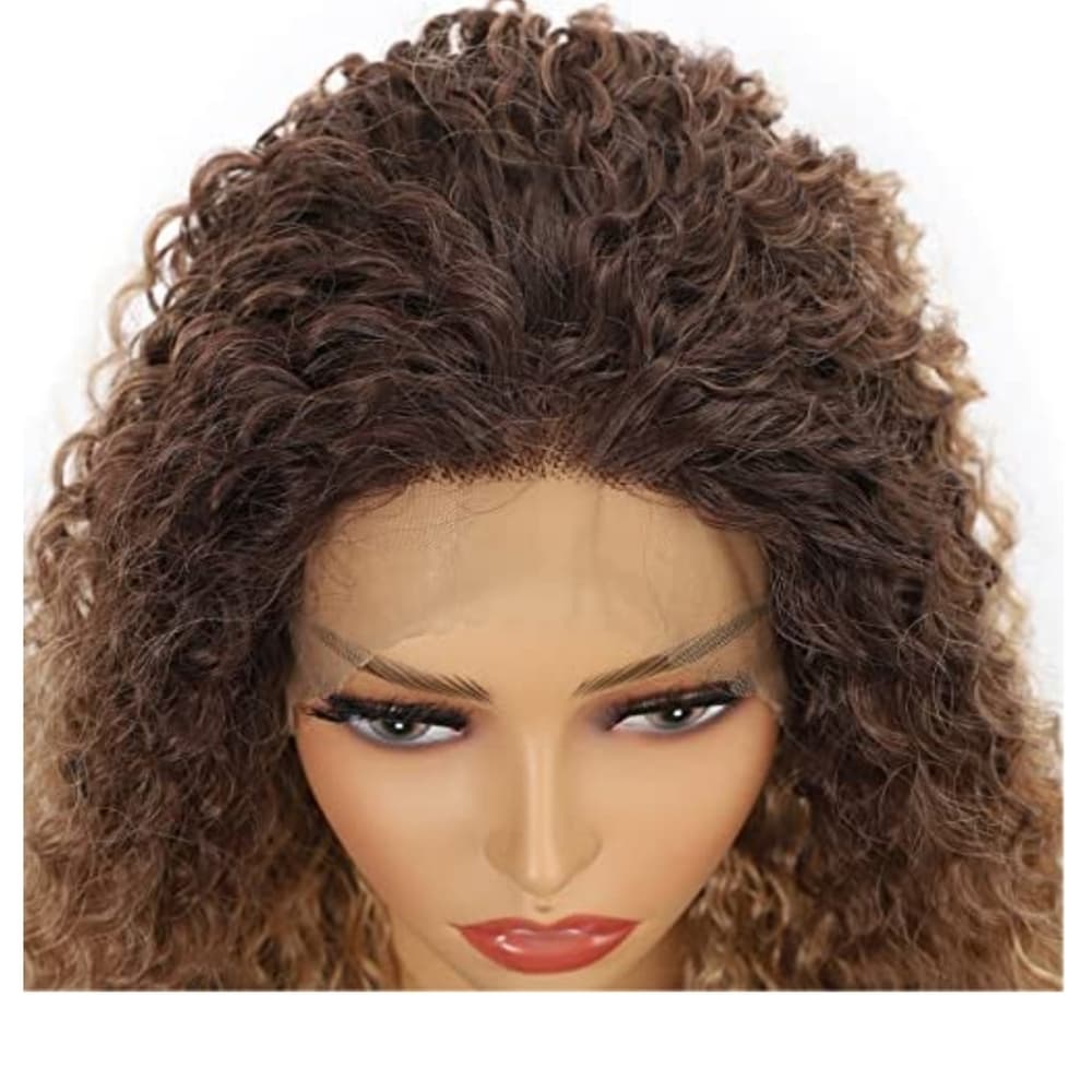 Ombre Curly Wave Lace Front Wig - Thumbnail 6