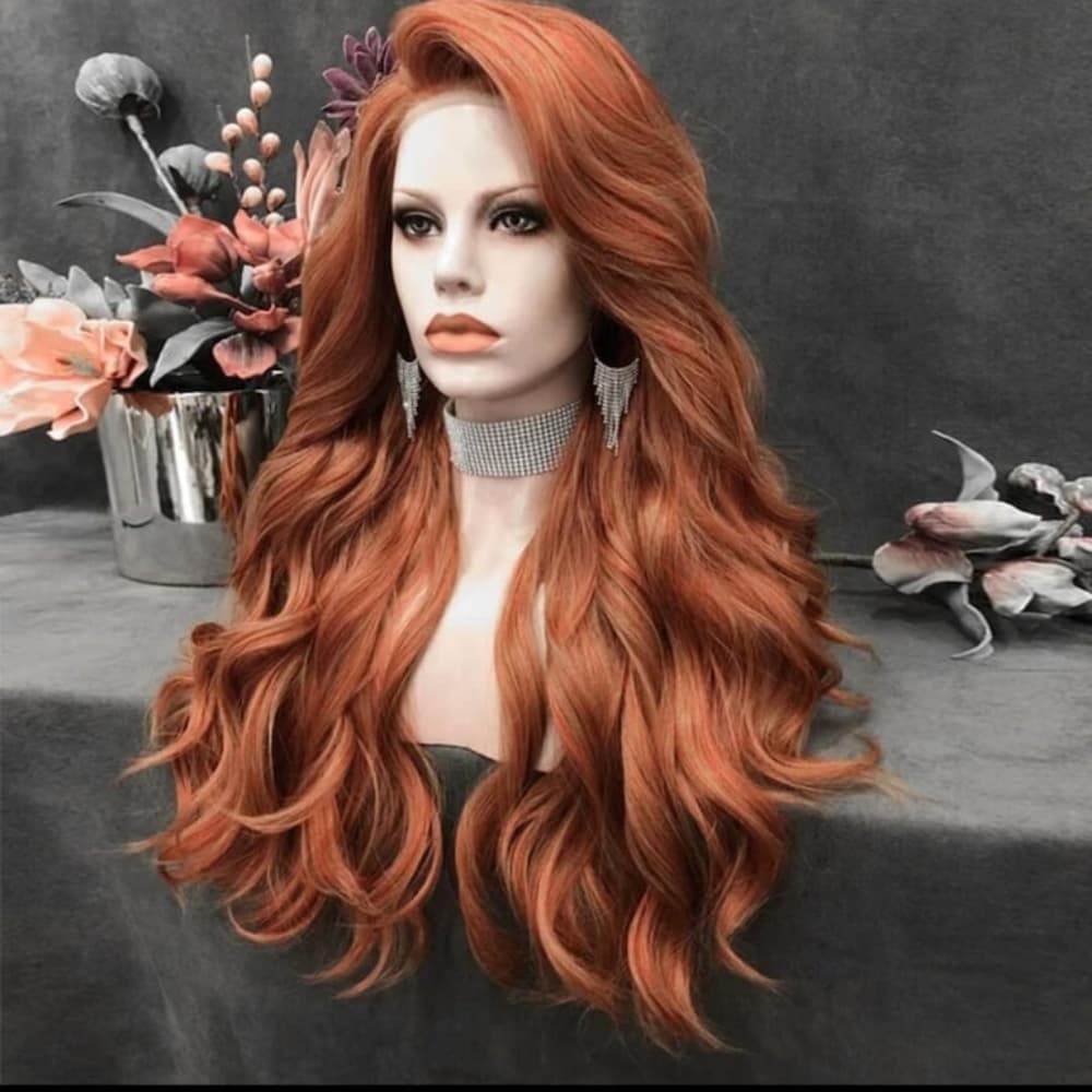 Copper Lace Front Wig - Thumbnail 2