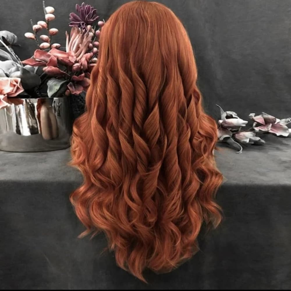 Copper Lace Front Wig - Thumbnail 4