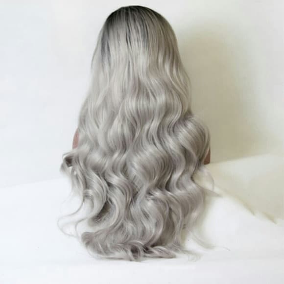 Beautiful Ombre Grey Lacefront Wig 26 inches! - Thumbnail 2