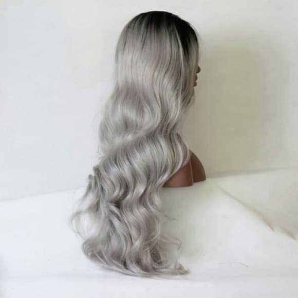 Beautiful Ombre Grey Lacefront Wig 26 inches!