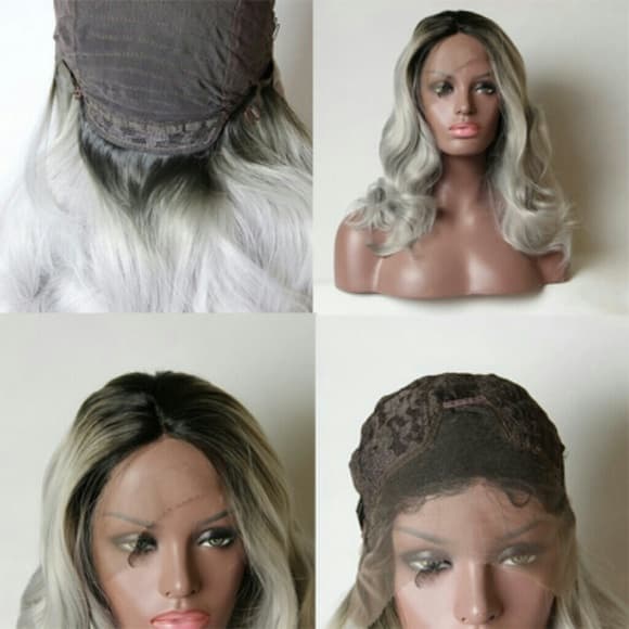 Beautiful Ombre Grey Lacefront Wig 26 inches! - Thumbnail 3
