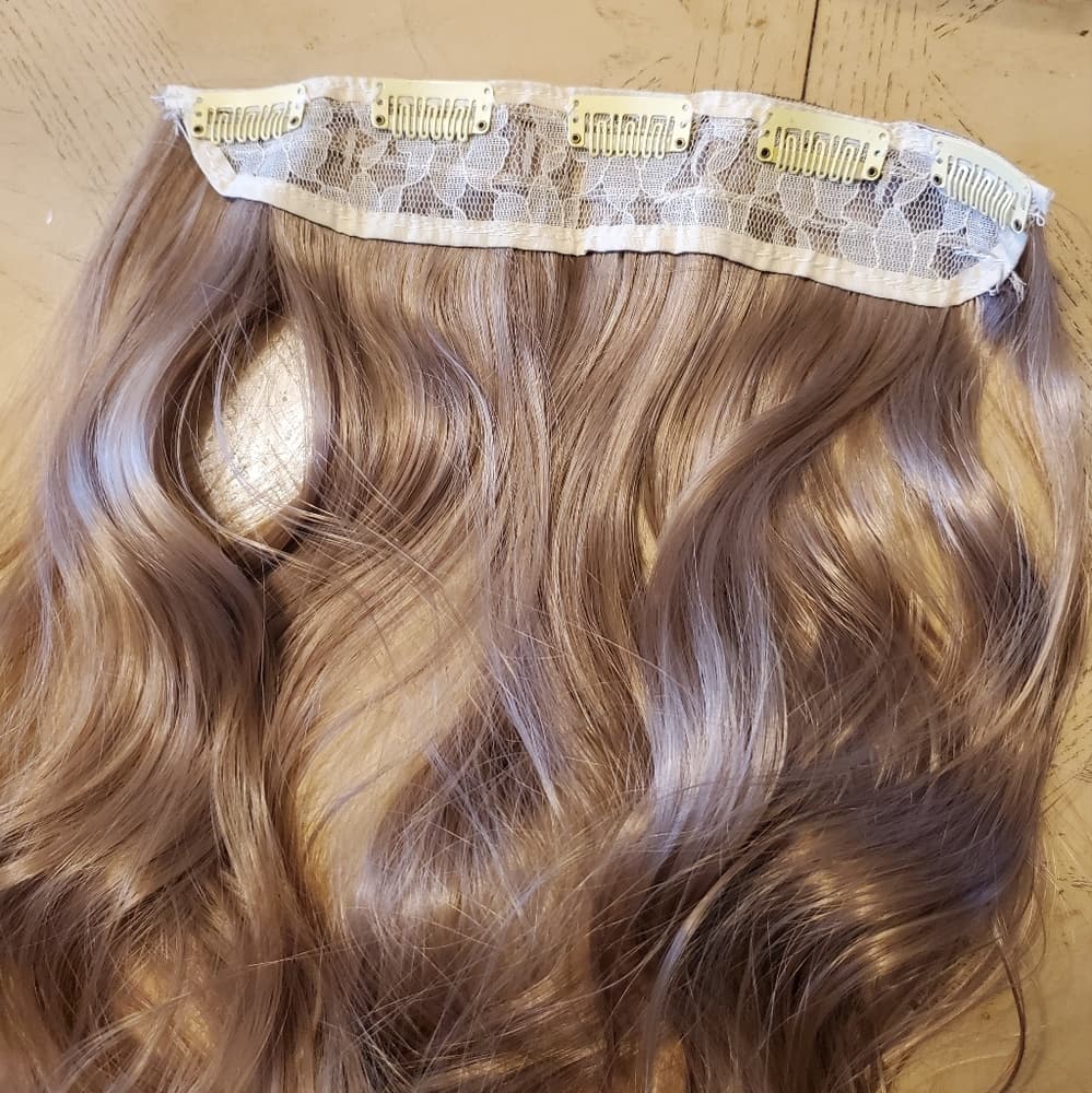 Dark Blonde Blonde Clip in Extension