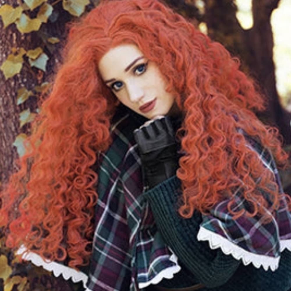 Red Curly Lace Front Wig