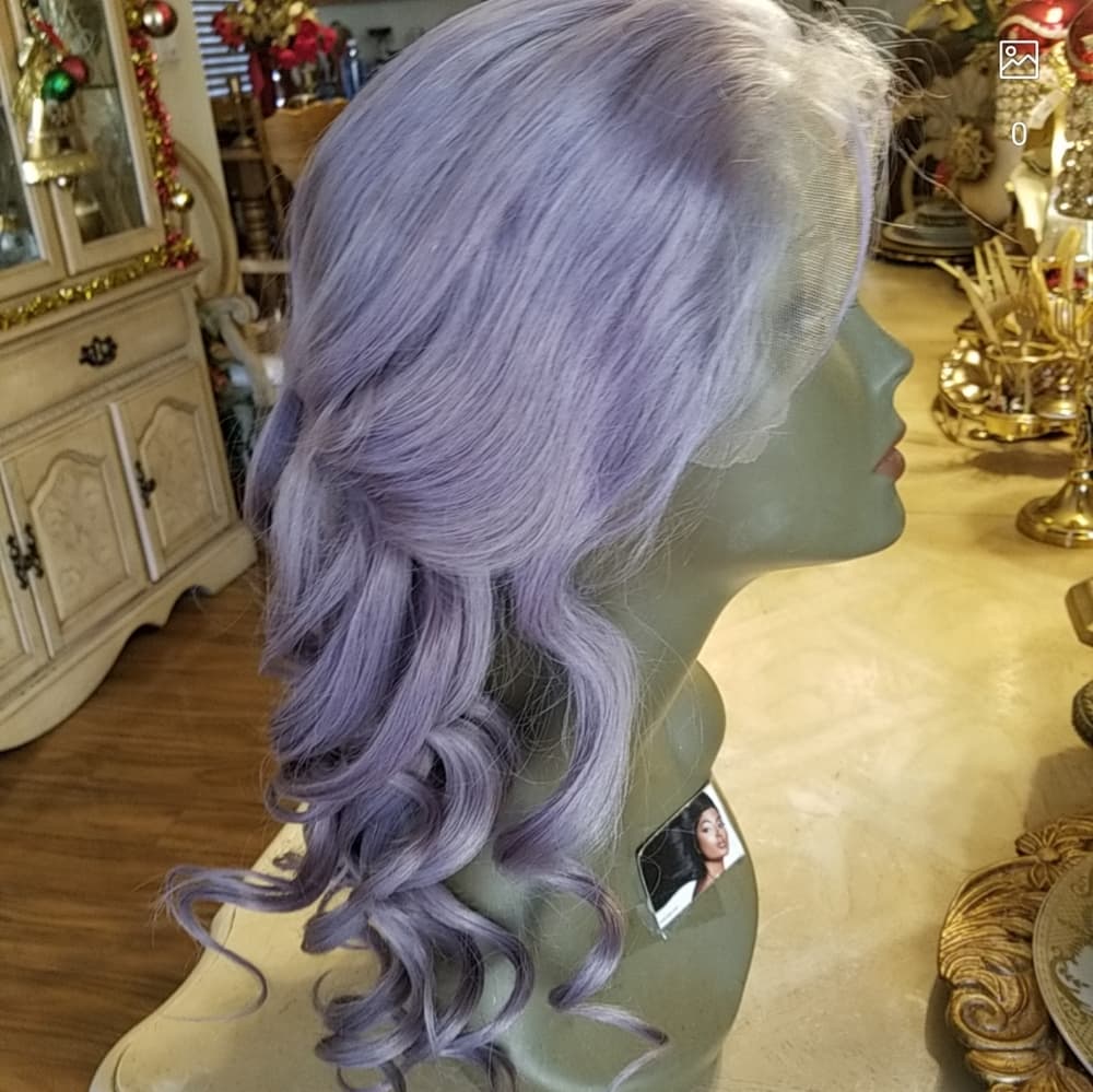 Gray Virgin Remy Human Hair Lace Front Wig!! - Thumbnail 5