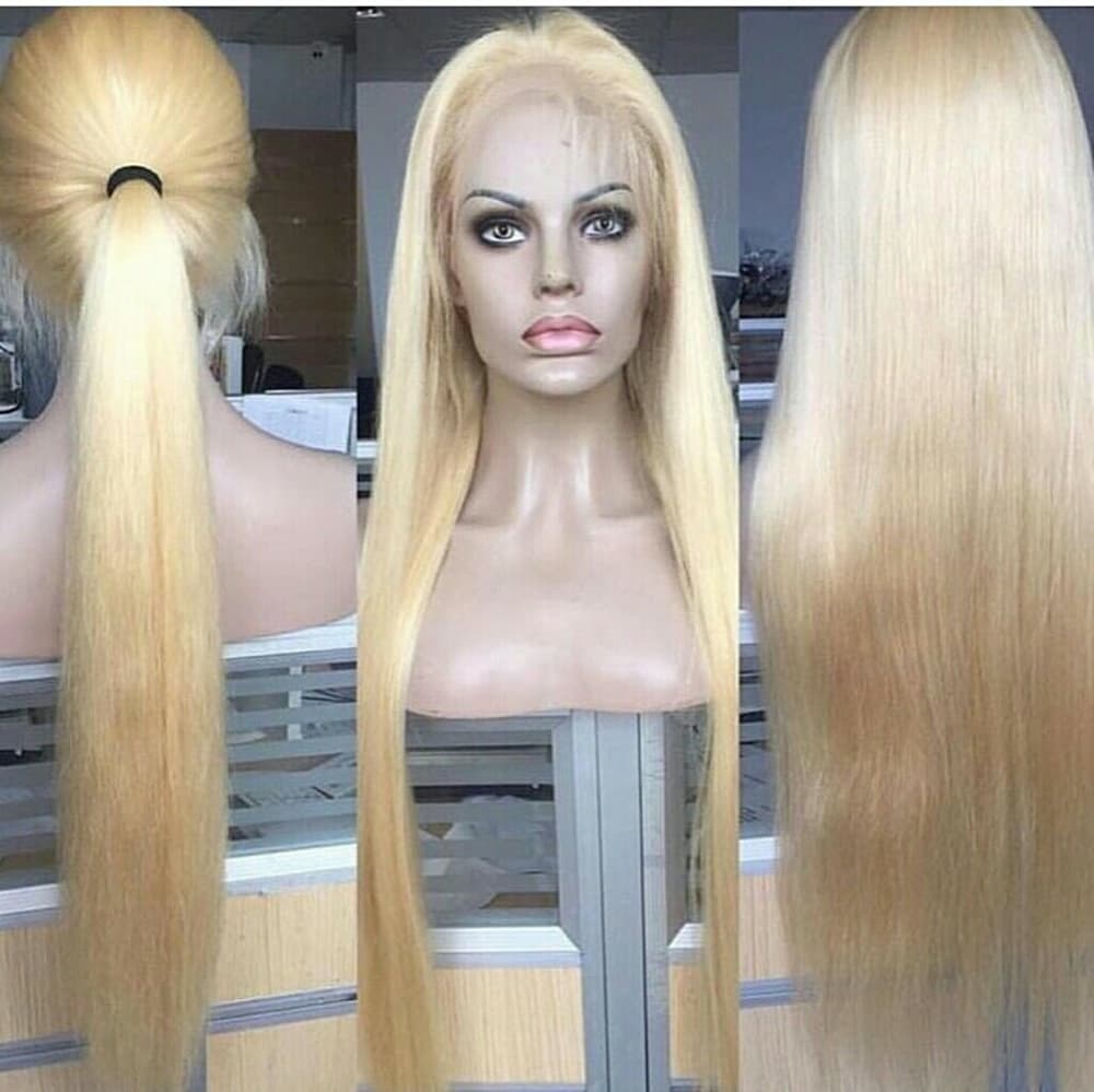 Human Hair Blonde Beauty Lacefront Wig - Thumbnail 2