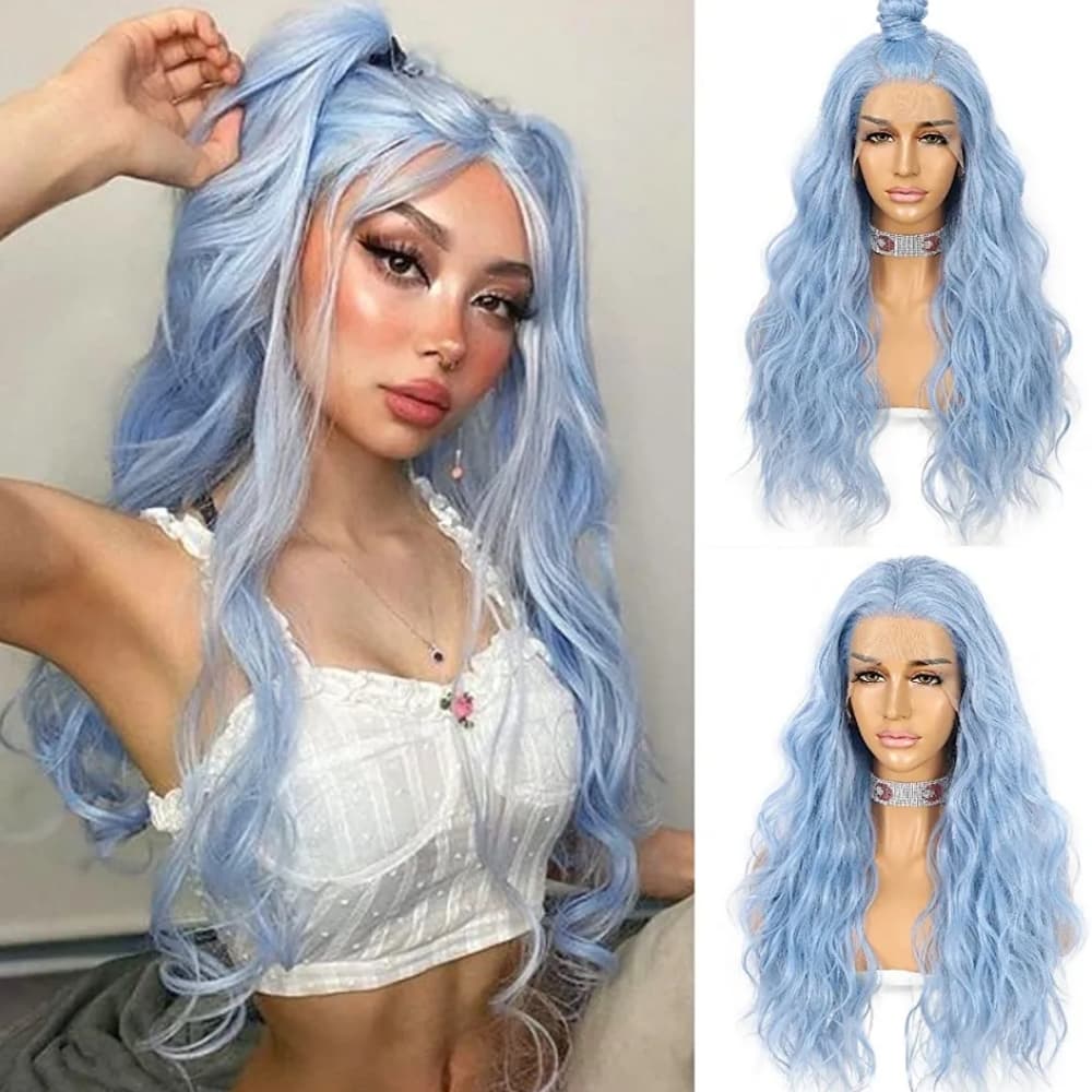 Human Hair Blend Lace Front Wig