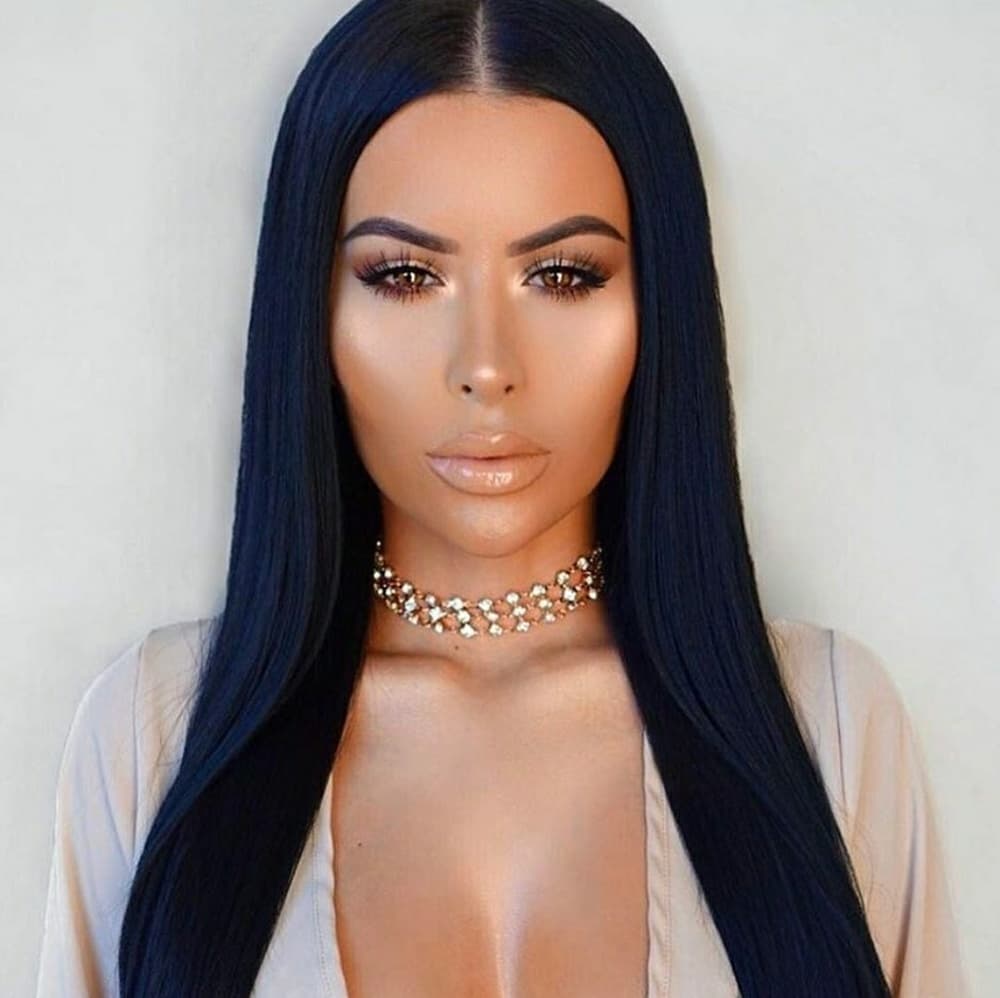 Black Full Head Clip In Extension - Thumbnail 4