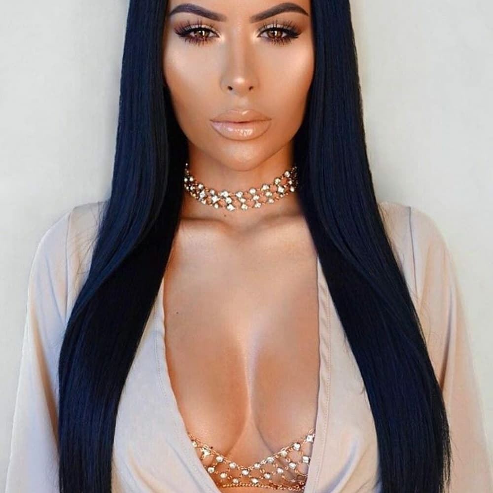 Black Full Head Clip In Extension - Thumbnail 3