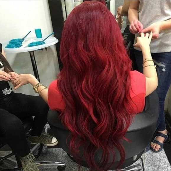 Intense Red Full Head clip in Extension - Thumbnail 6