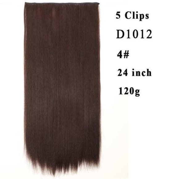 Dark Brown Full Head Clip in Extension One Piece - Thumbnail 3