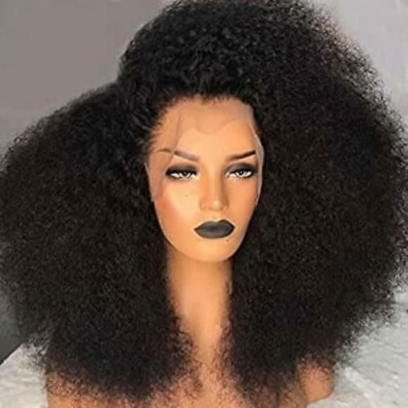Black Curly Human Hair Wig - Thumbnail 9