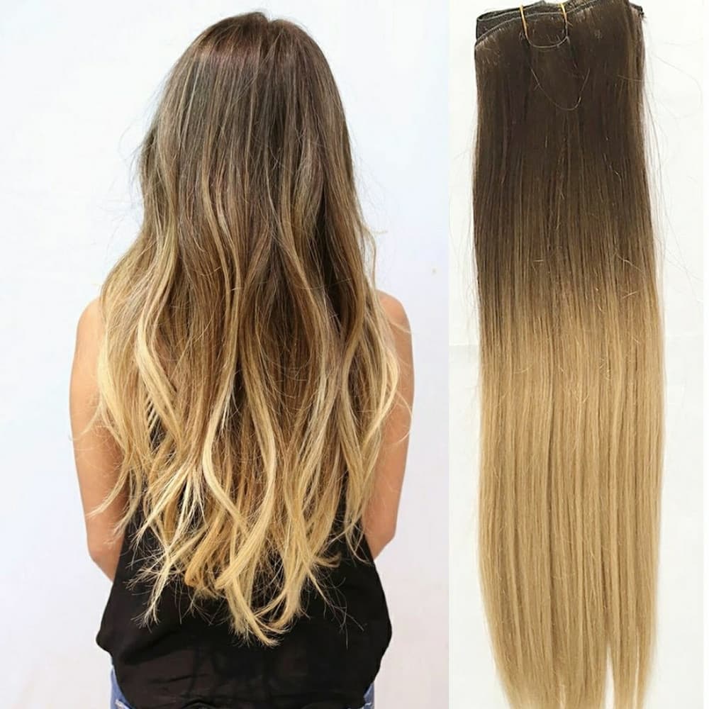 Ombre Blonde Full Head Clip in Extension - Thumbnail 2