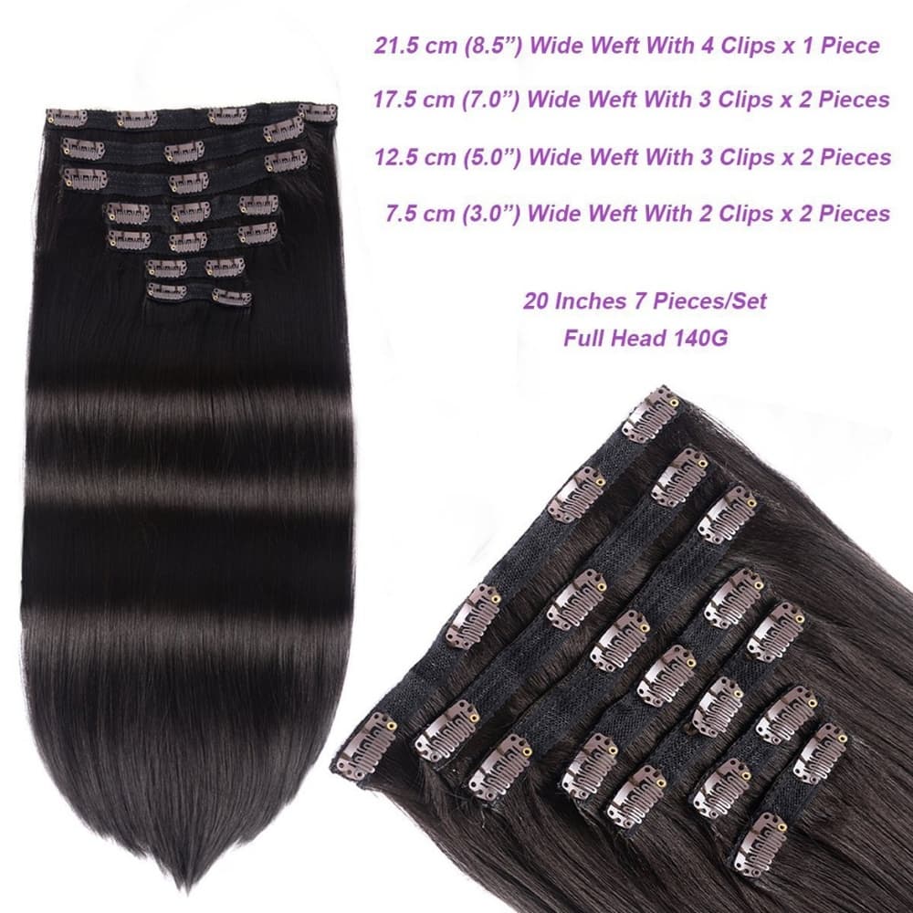 Dark Brown Full Head Clip in Extension - Thumbnail 3