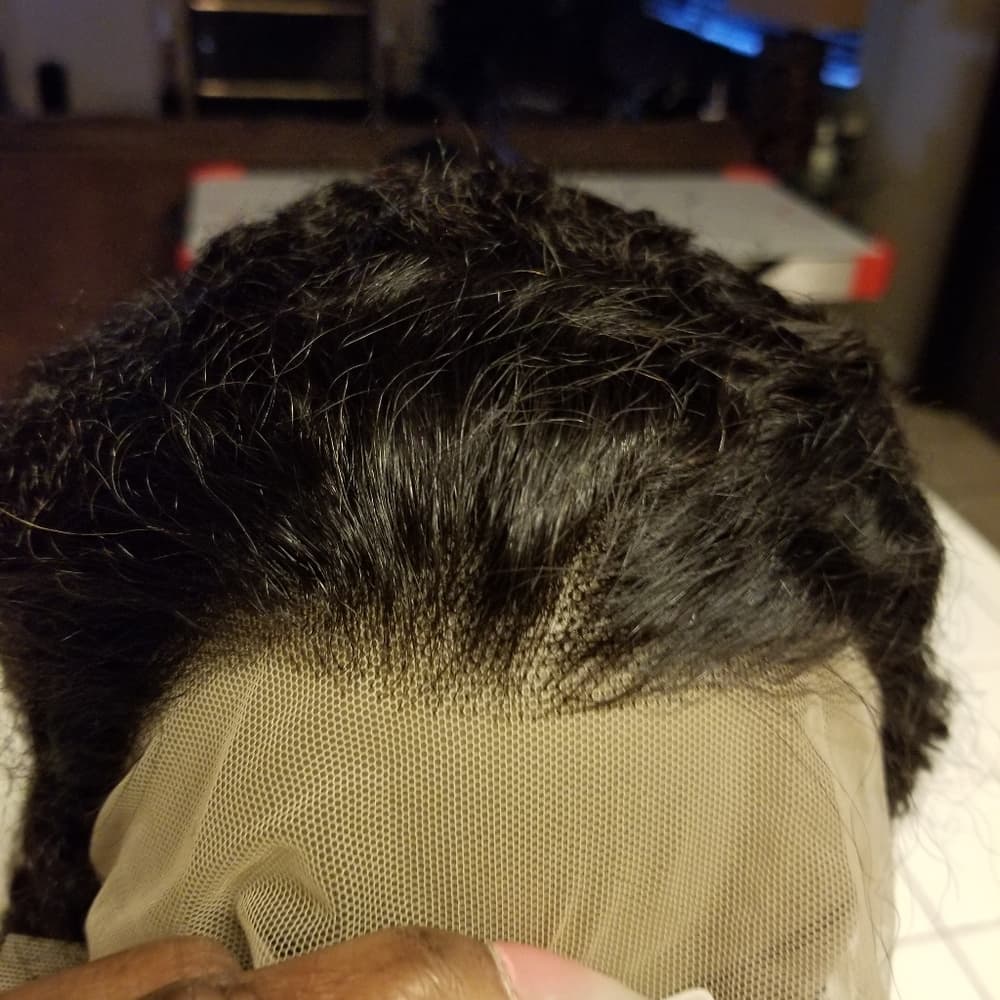 Black Curly Human Hair Wig - Thumbnail 6