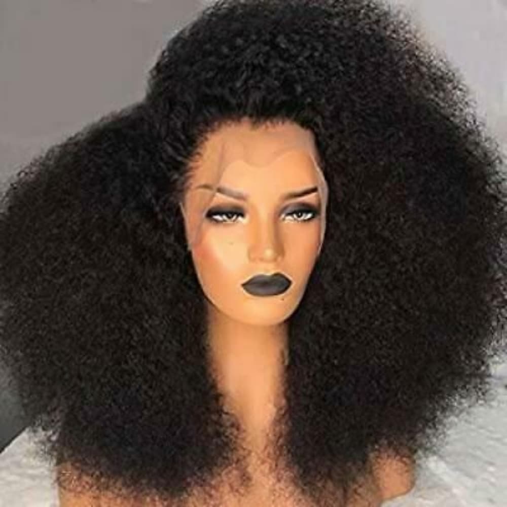 Black Curly Human Hair Wig - Thumbnail 8