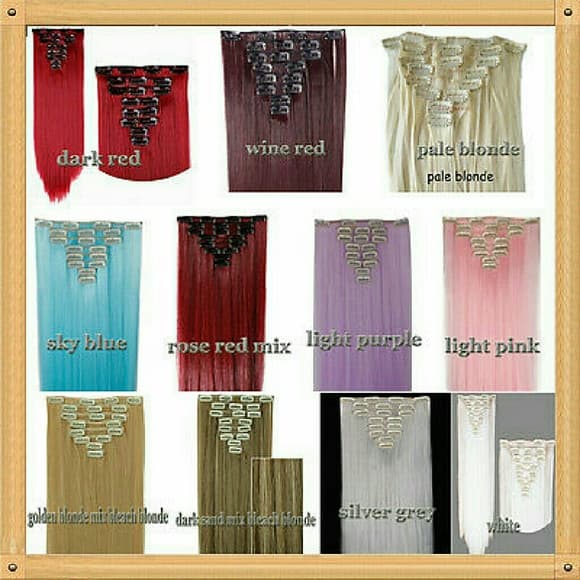 Full Head Clip in Extension Pick your color!! - Thumbnail 4