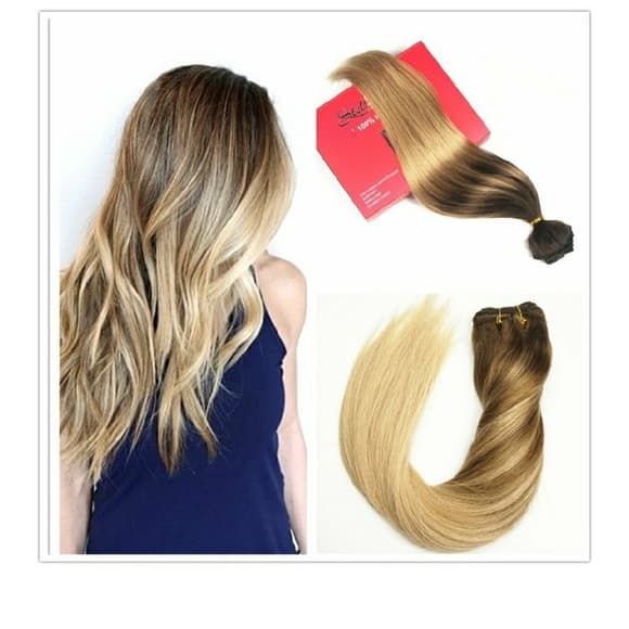 Thick Balayage Ombre Clip In Extension 20 inches!! - Thumbnail 9