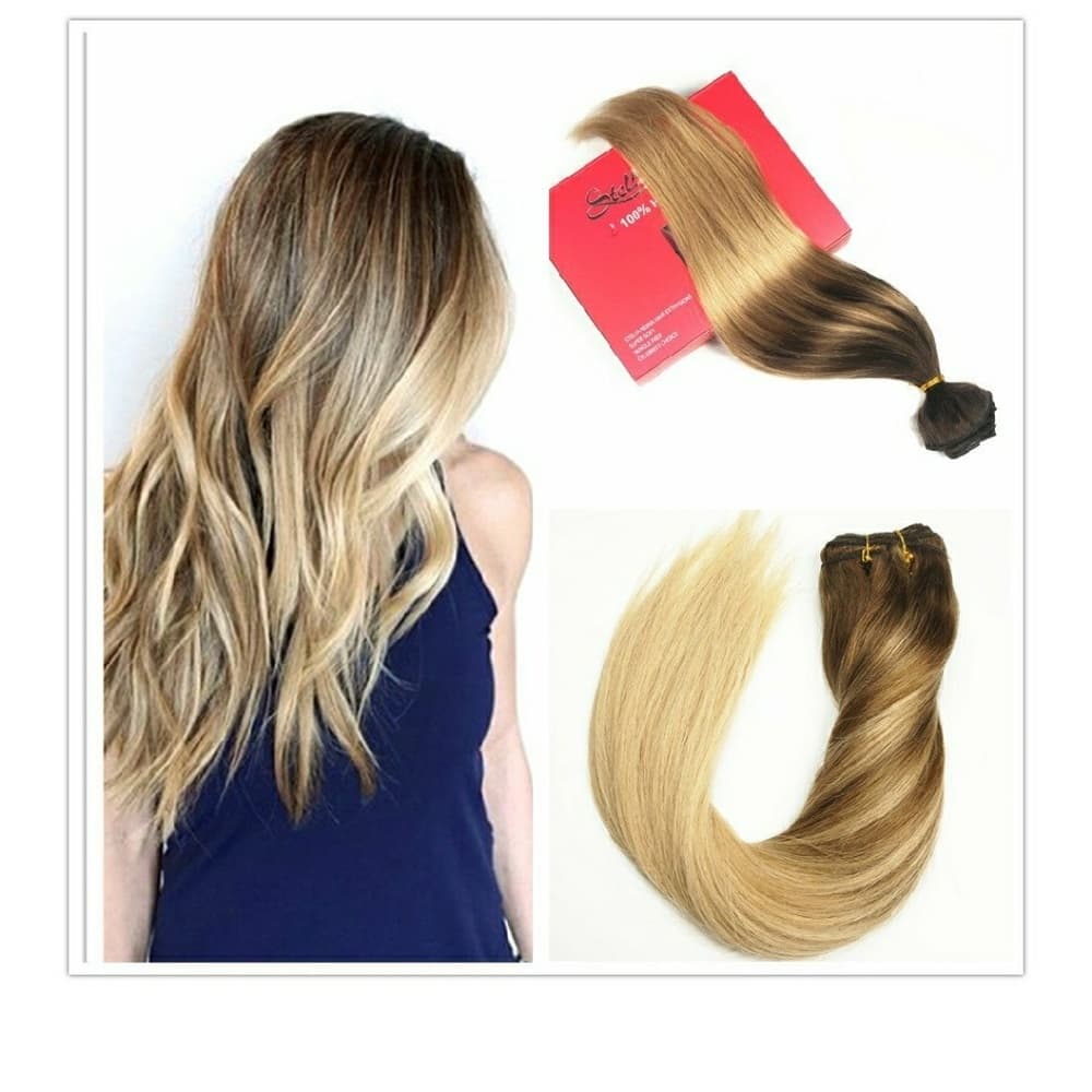 Thick Balayage Ombre Clip In Extension 20 inches!! - Thumbnail 8