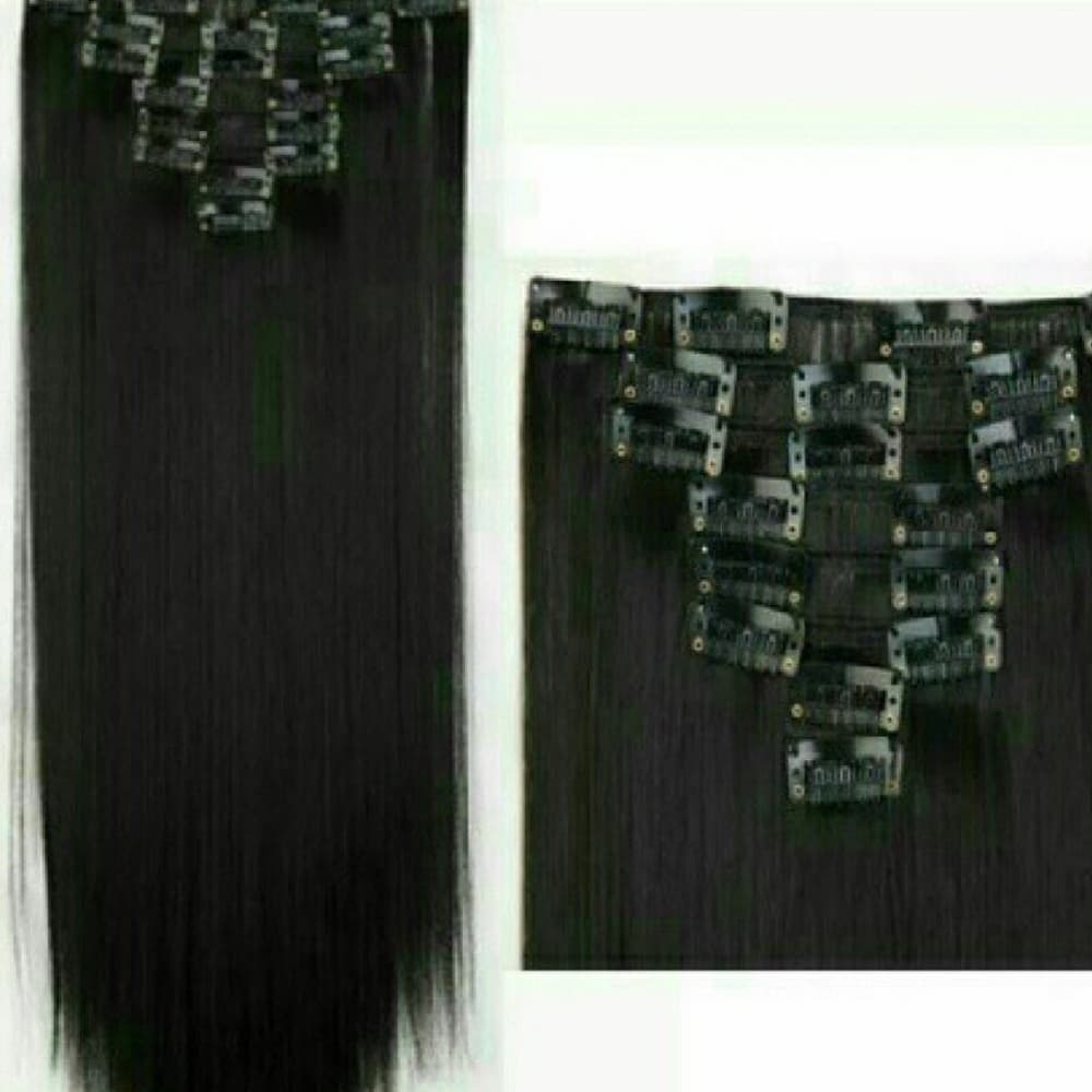Black Full Head clip in Extension - Thumbnail 2