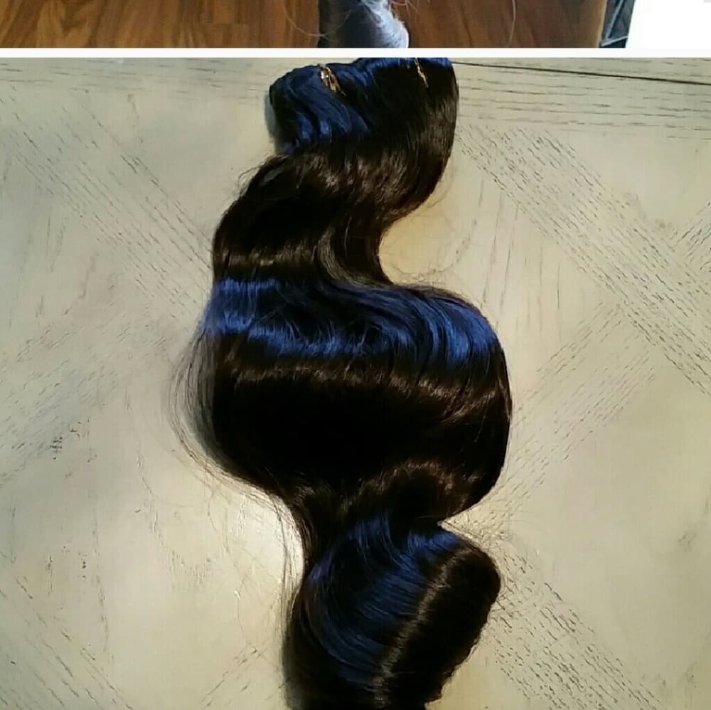 Dark Red Brown Full Head clip in Extension - Thumbnail 3