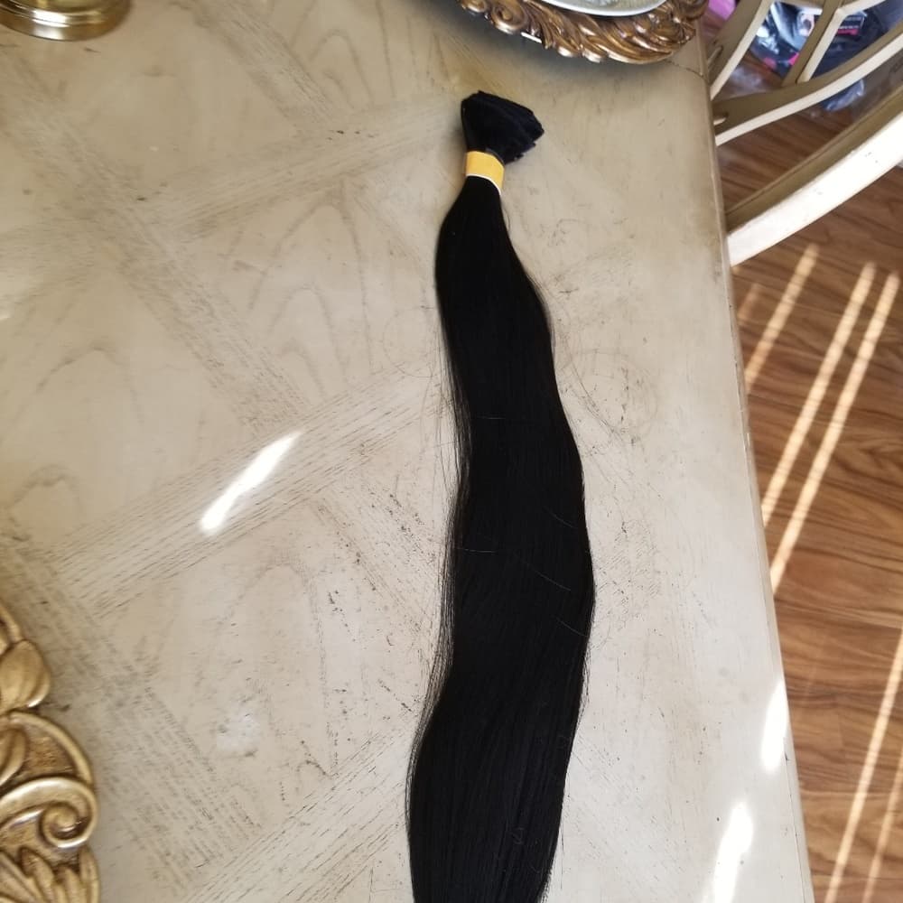 Black Straight Full Head clip in Extension - Thumbnail 5