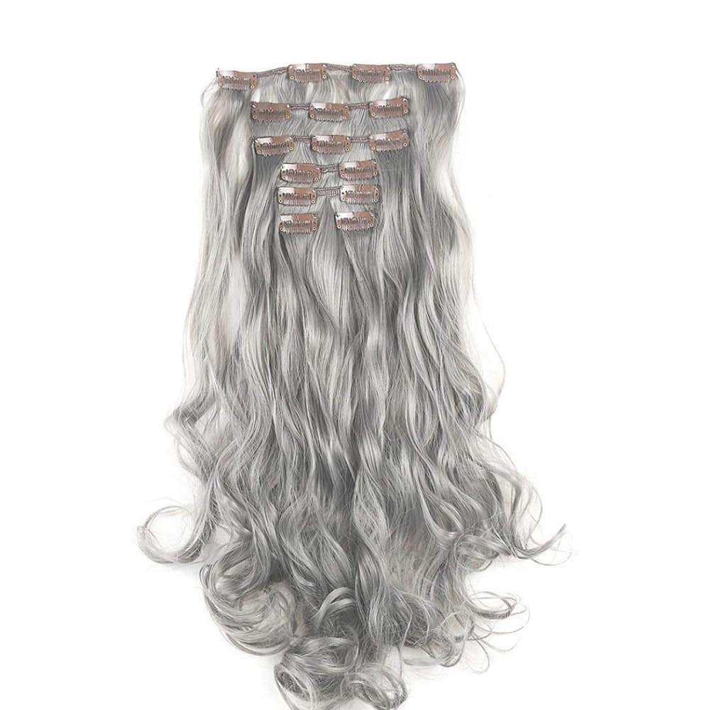 Dark Gray Full Head clip in Extension - Thumbnail 2