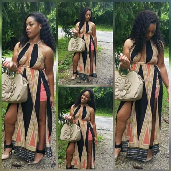 Boho Beauty Halter Dress - Thumbnail 9