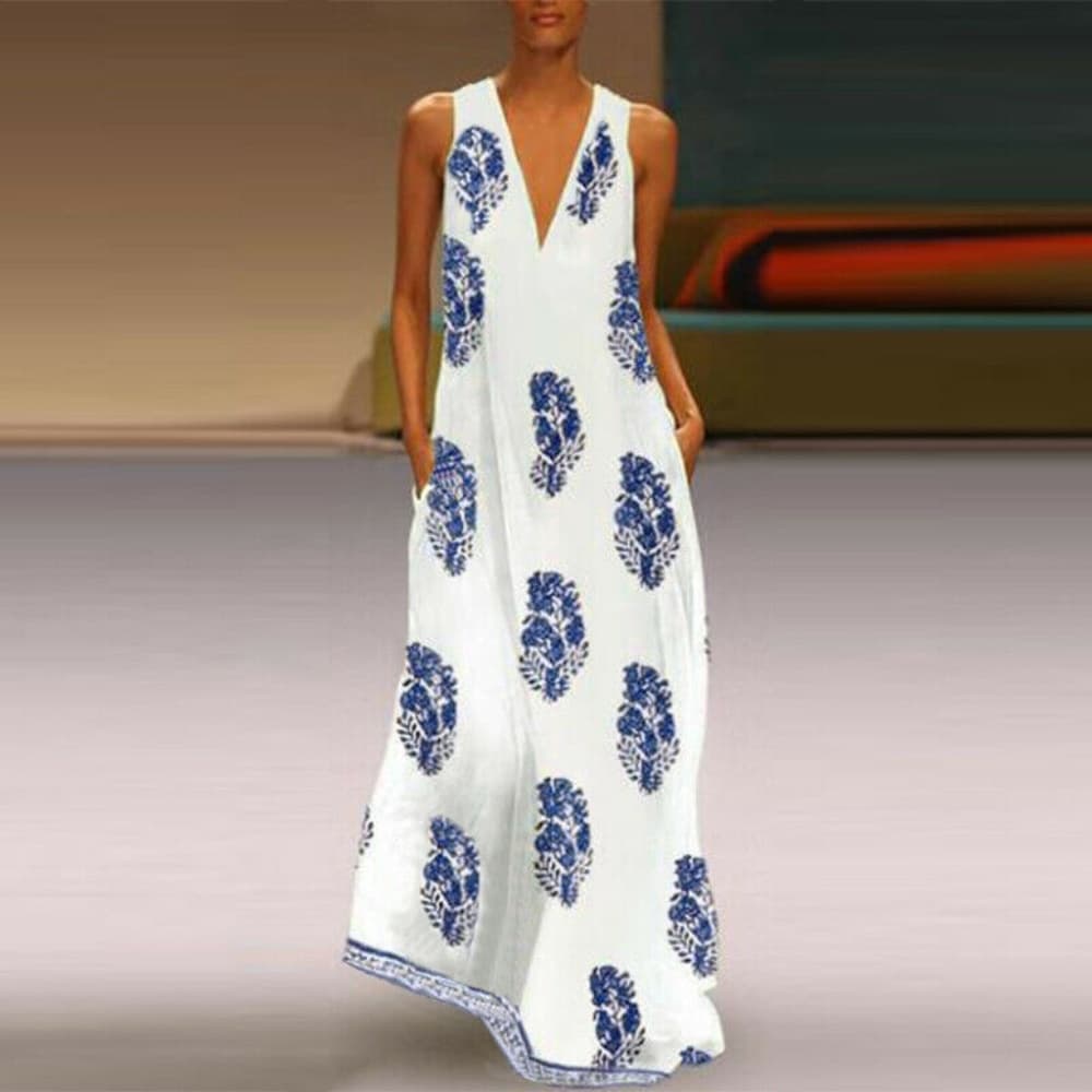 Bohemian Long Bohemian Dress - Thumbnail 2