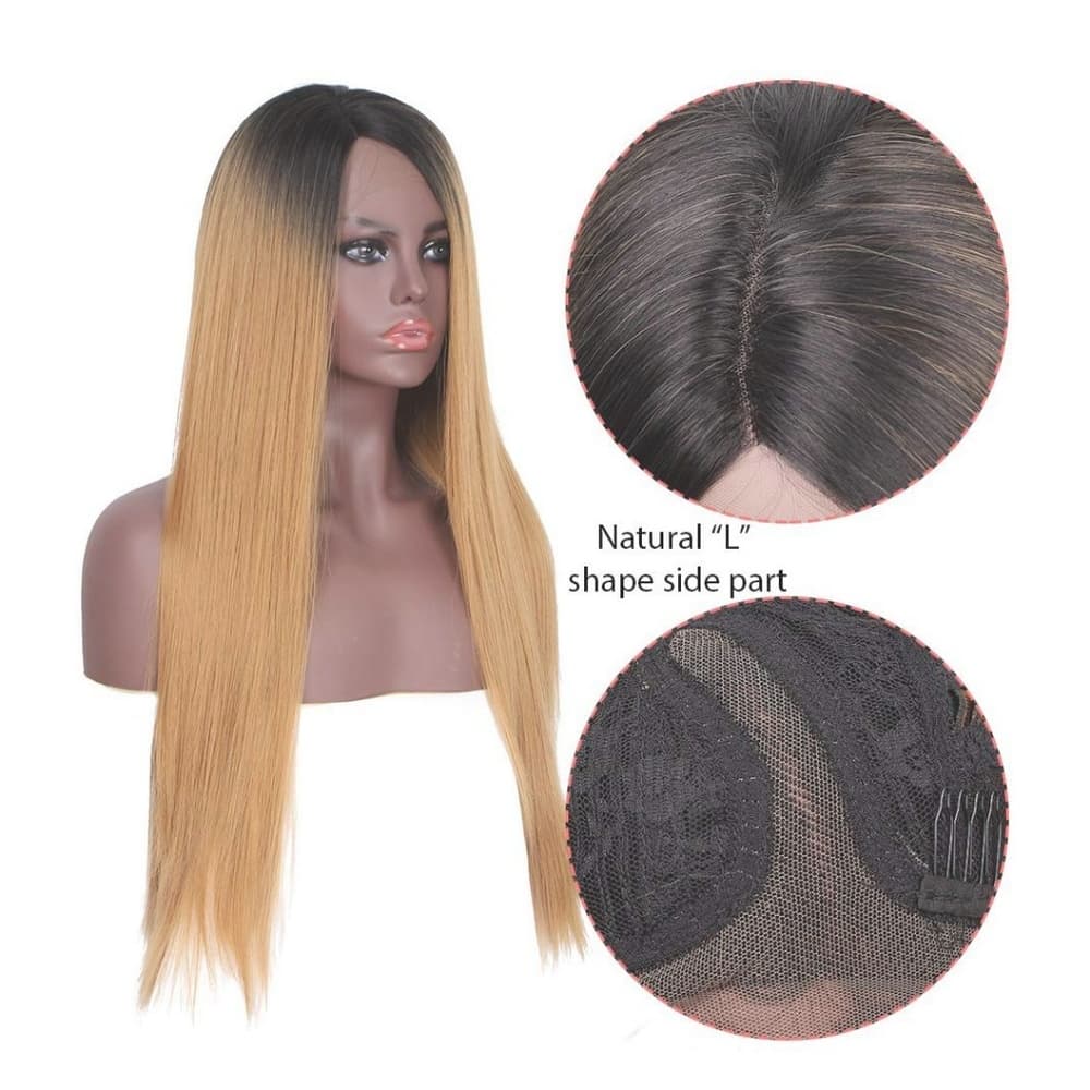Ombre Dark Blonde Lace Front Wig - Thumbnail 2