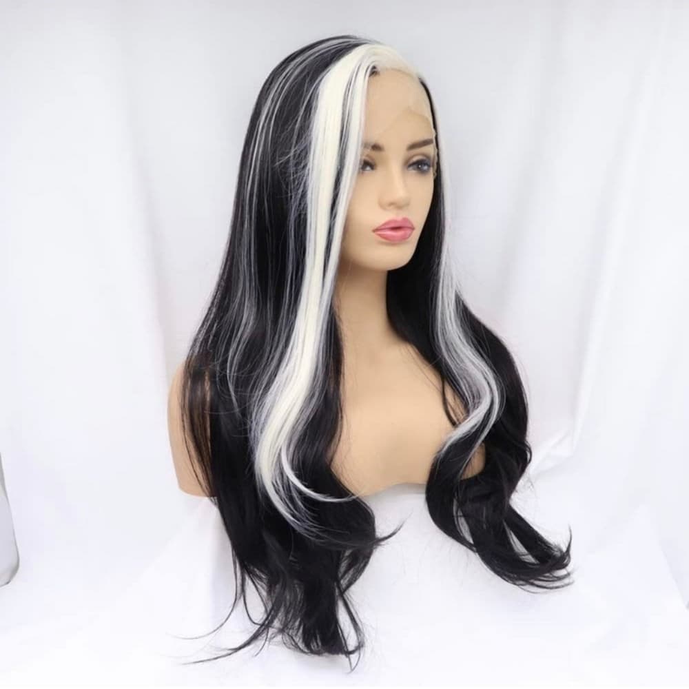 White Black Beauty Lace Front Wig - Thumbnail 3