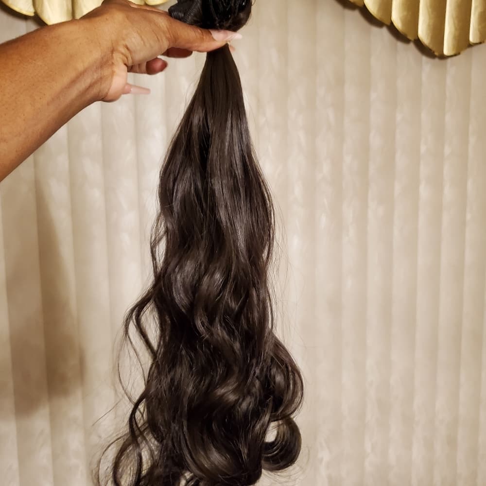Dark Brown Full Head clip in Extension - Thumbnail 5
