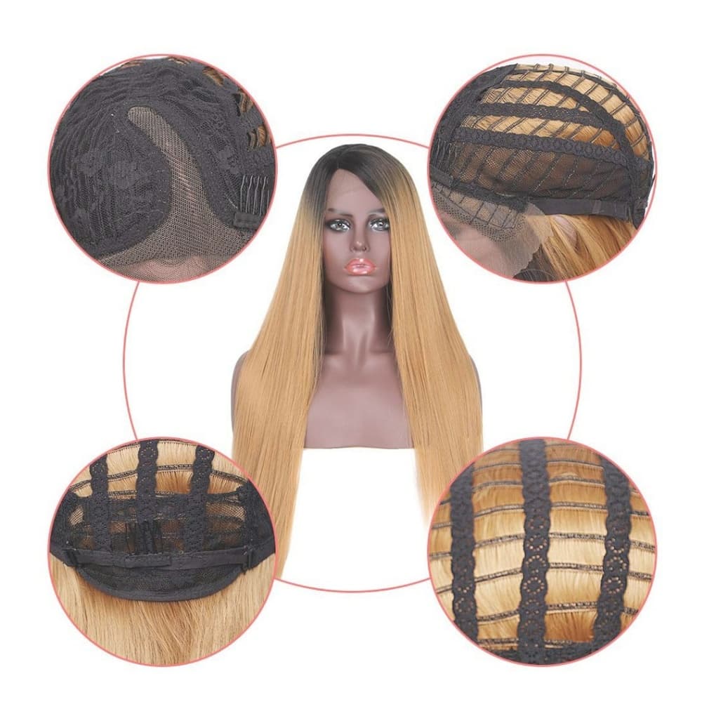 Ombre Dark Blonde Lace Front Wig - Thumbnail 4