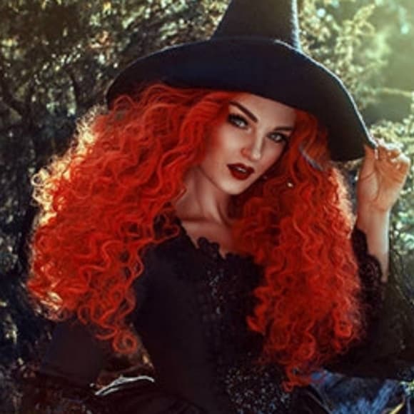 Red Curly Lace Front Wig - Thumbnail 2